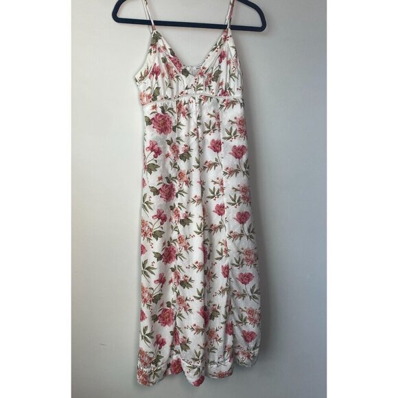 American Eagle Swiss Dot Floral Wide Leg Jumpsuit Size 2 - Picture 6 of 9